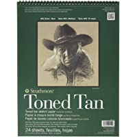 Strathmore 400 Series Toned marrón – Bloc de dibujo- 11 &quot-x14&quot- alambre Bound- 24 hojas